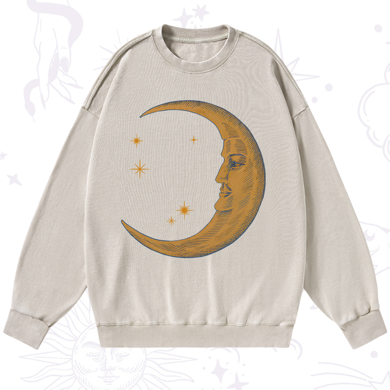 Celestial Moon Washed Sweatshirt