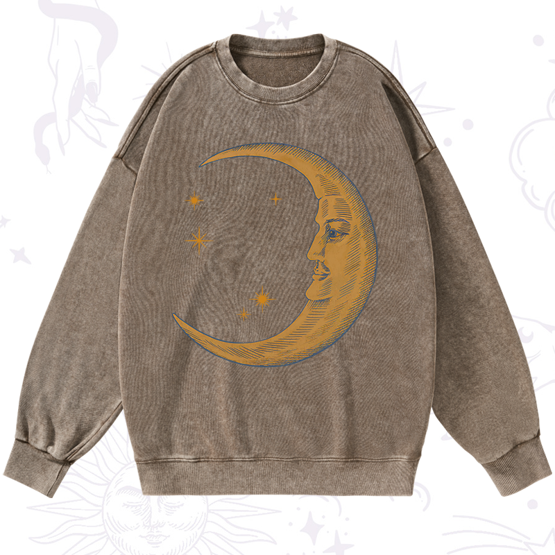 Celestial Moon Washed Sweatshirt