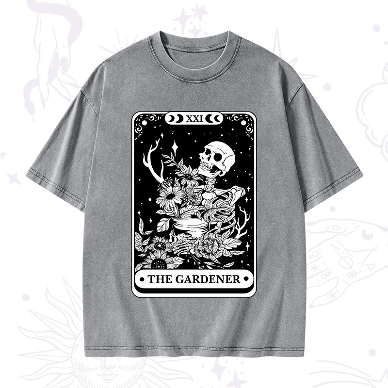 The Gardener Tarot Card Washed T-Shirt