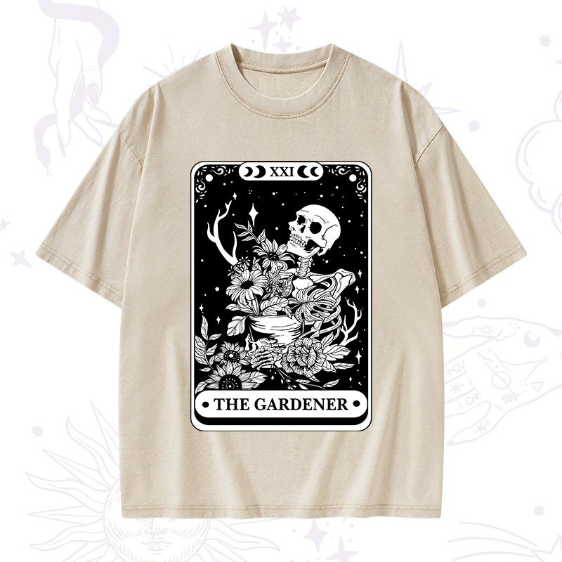 The Gardener Tarot Card Washed T-Shirt