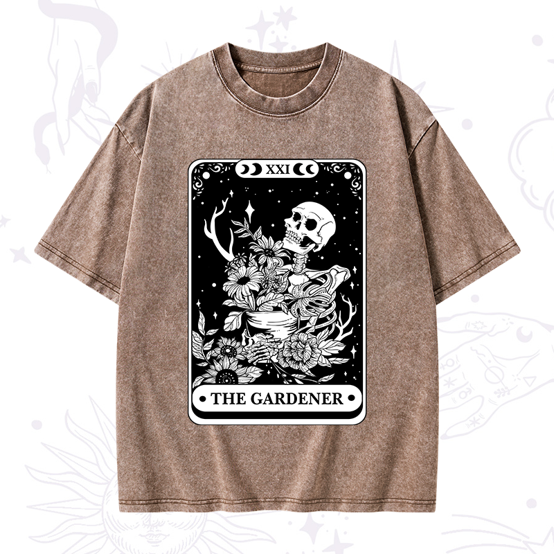 The Gardener Tarot Card Washed T-Shirt