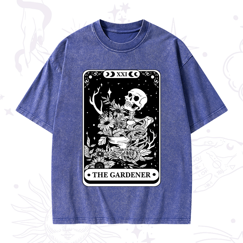 The Gardener Tarot Card Washed T-Shirt