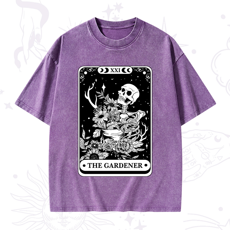 The Gardener Tarot Card Washed T-Shirt