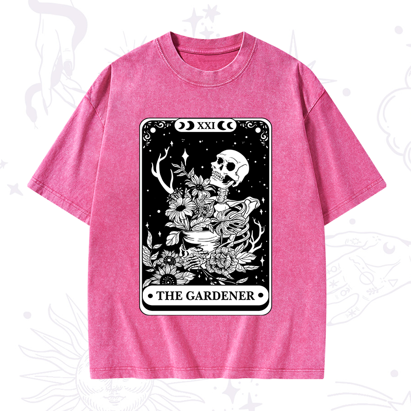 The Gardener Tarot Card Washed T-Shirt