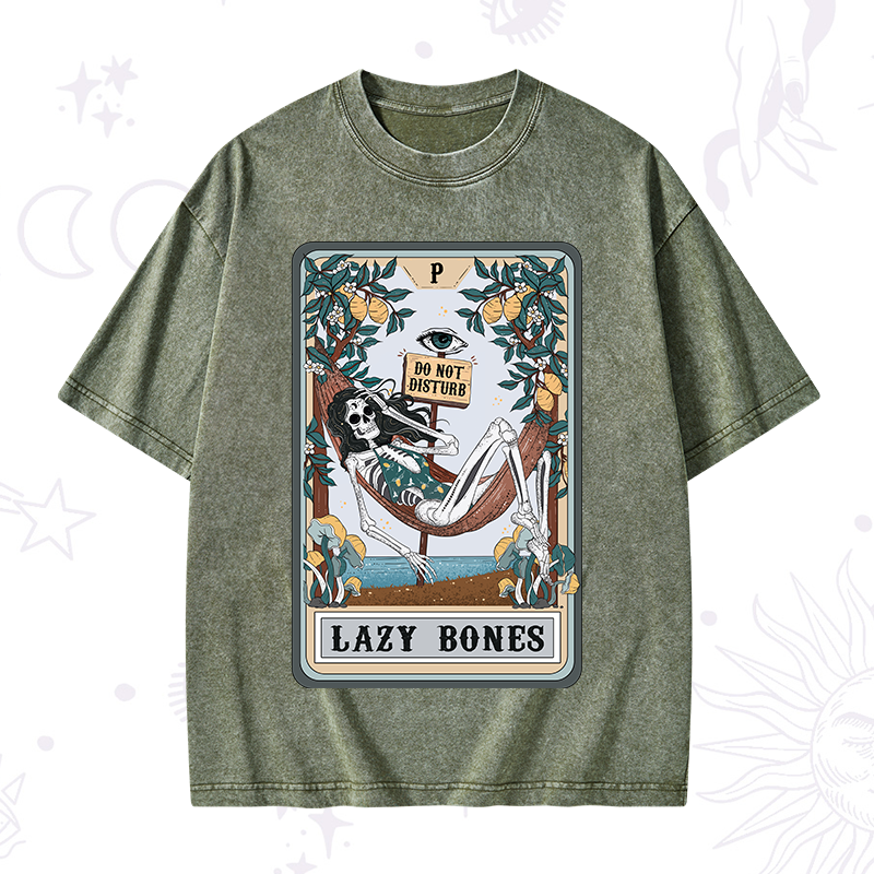 The Lazy Bones Tarot Washed T-Shirt