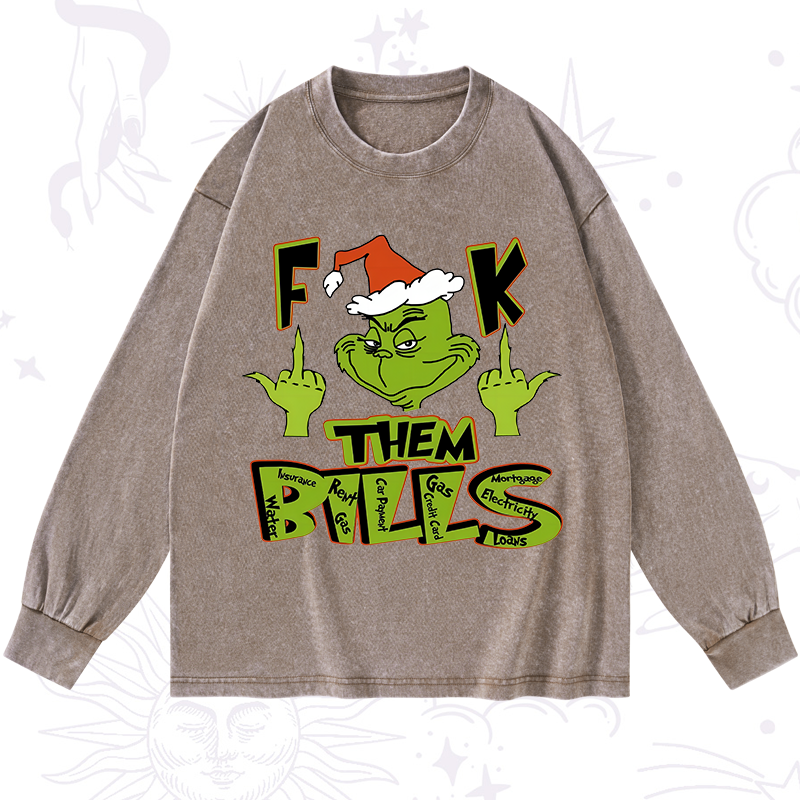 Fuck Them Bills Washed Long Sleeve Shirt