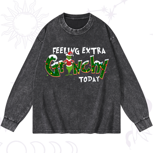 The Grinch Day Christmas Washed Long Sleeve Shirt