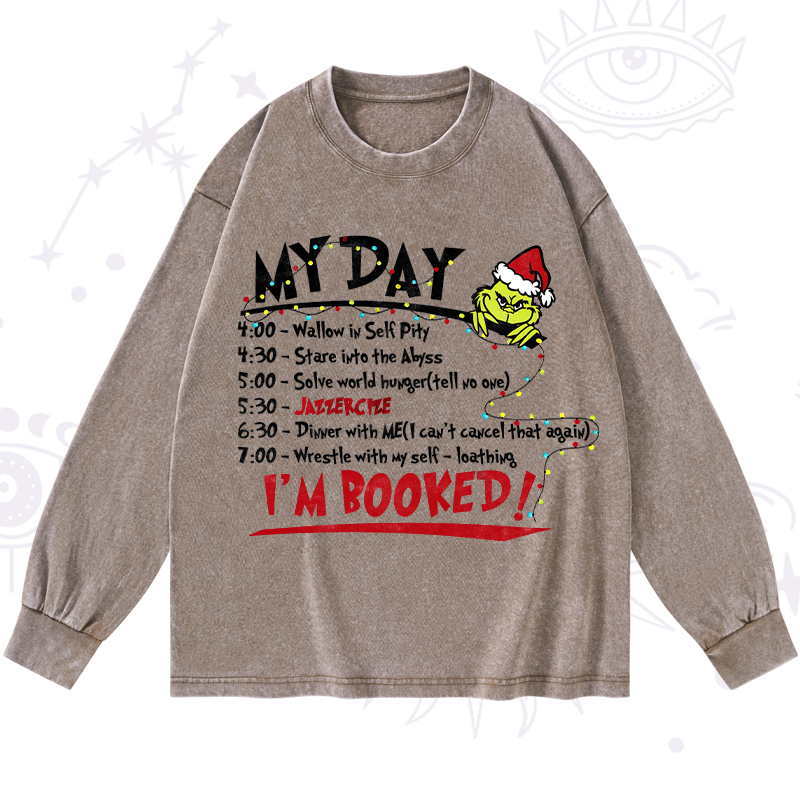 Fuck Them Kids Grinch Christmas Washed Long Sleeve Shirt