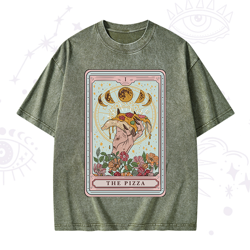 The Pizza Tarot Washed T-Shirt