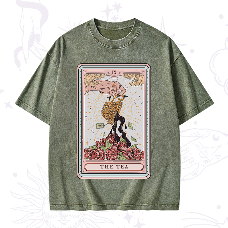 The Tea Tarot Washed T-Shirt