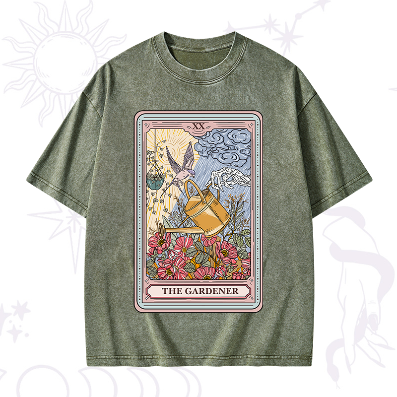 The Gardener Tarot Washed T-Shirt