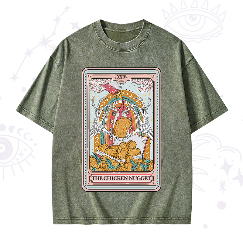 The Chicken Nugget Tarot Washed T-Shirt