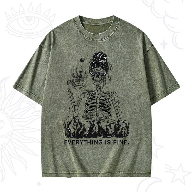 Everything Is Fine Washed T-Shirt