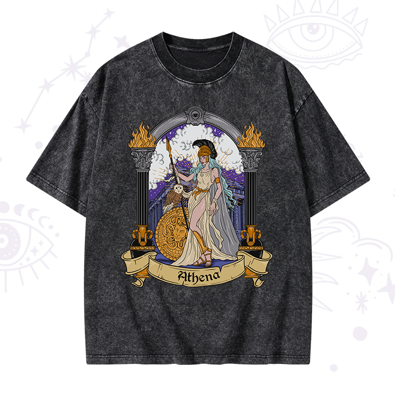 The Wise Goddess Athena Washed T-Shirt