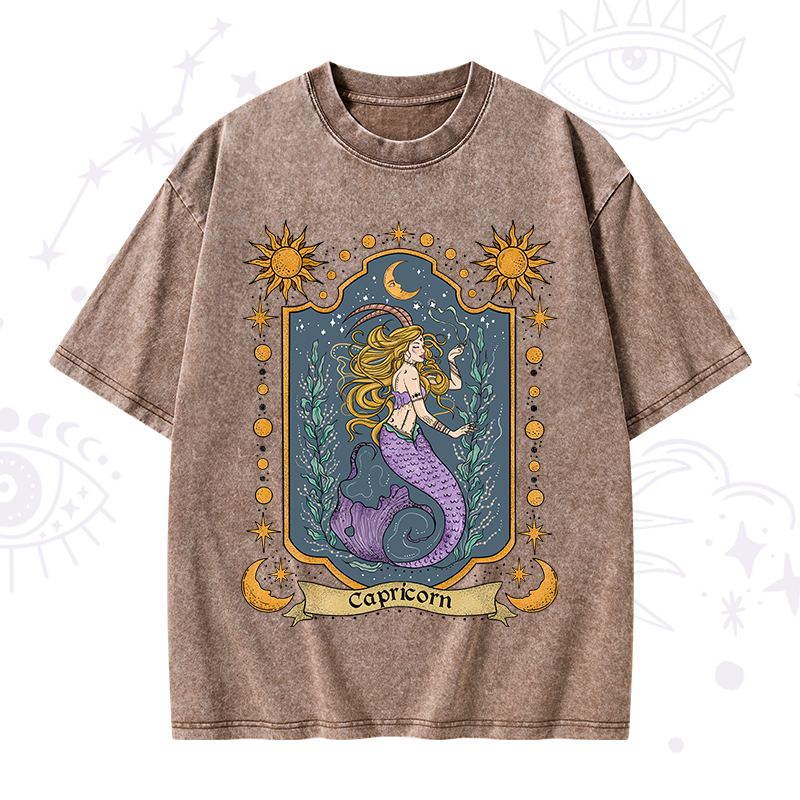 Capricorn Zodiac Washed T-Shirt