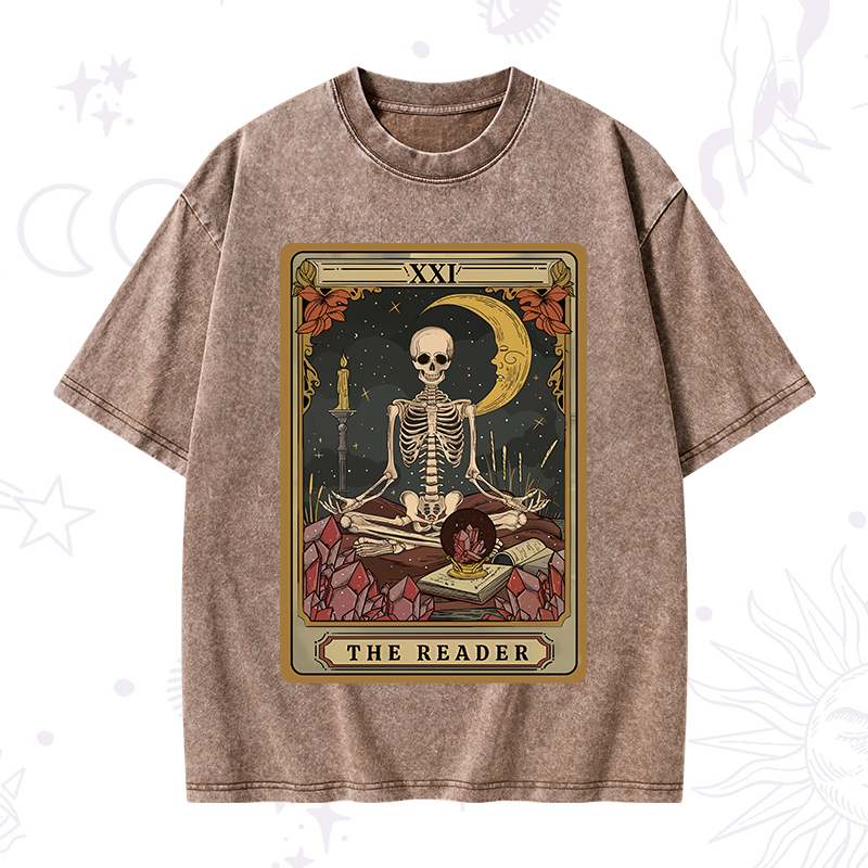 The Reader Tarot Washed T-Shirt