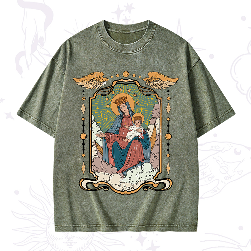 The Lady Of the Rosary Washed T-Shirt