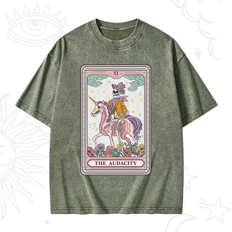 The Audacity Tarot Card Washed T-Shirt