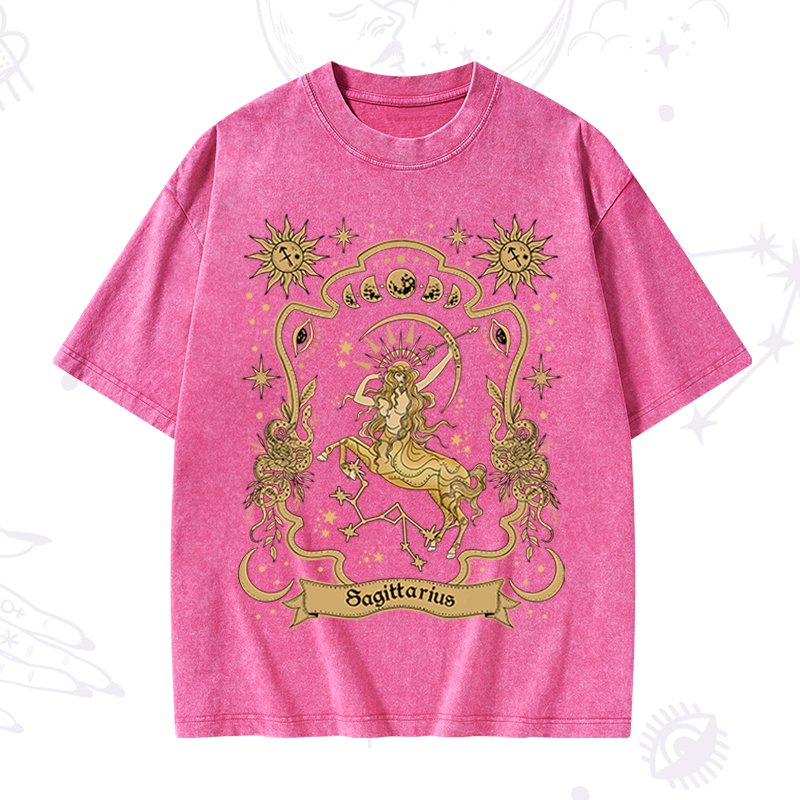 Sagittarius' Astral Mirage Zodiac Washed T-Shirt