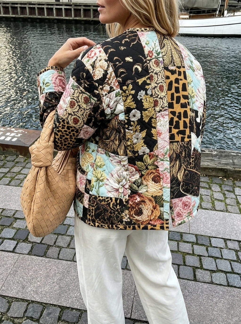 Patchwork Floral And Leopard Quilted Jacket