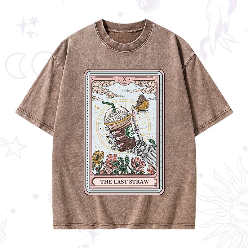 The Last Straw Tarot Washed T-Shirt