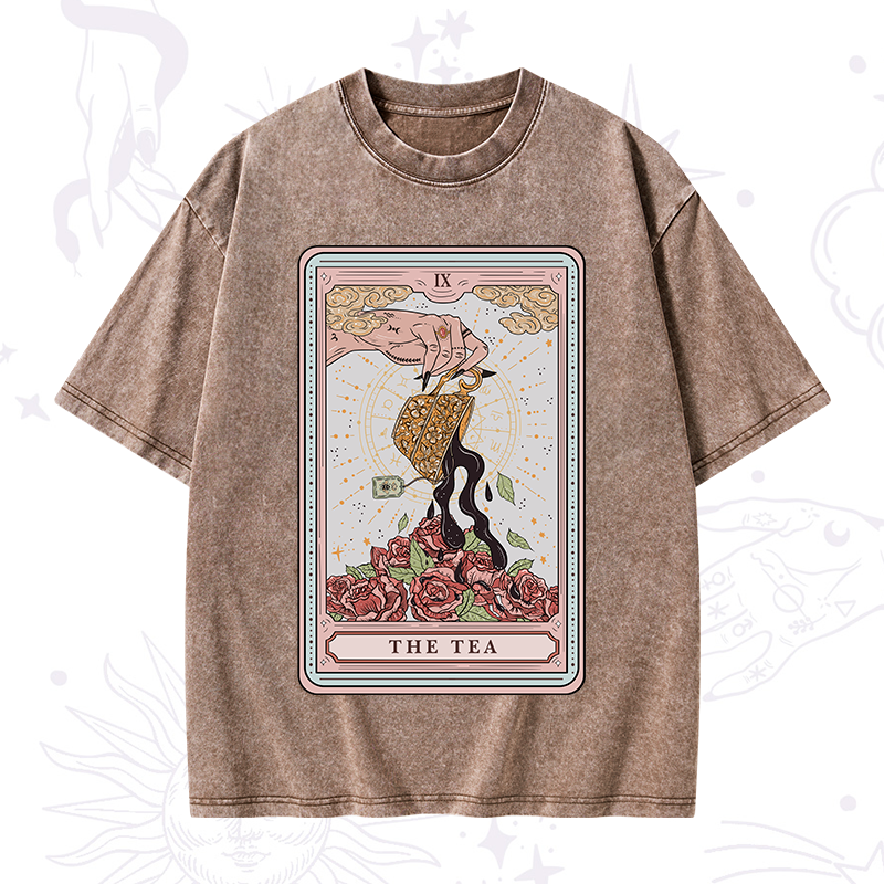 The Tea Tarot Washed T-Shirt