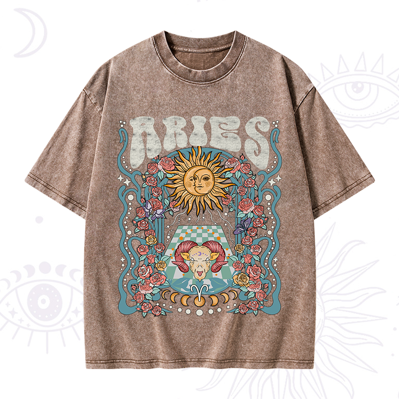 Aries Spirit Zodiac Washed T-Shirt