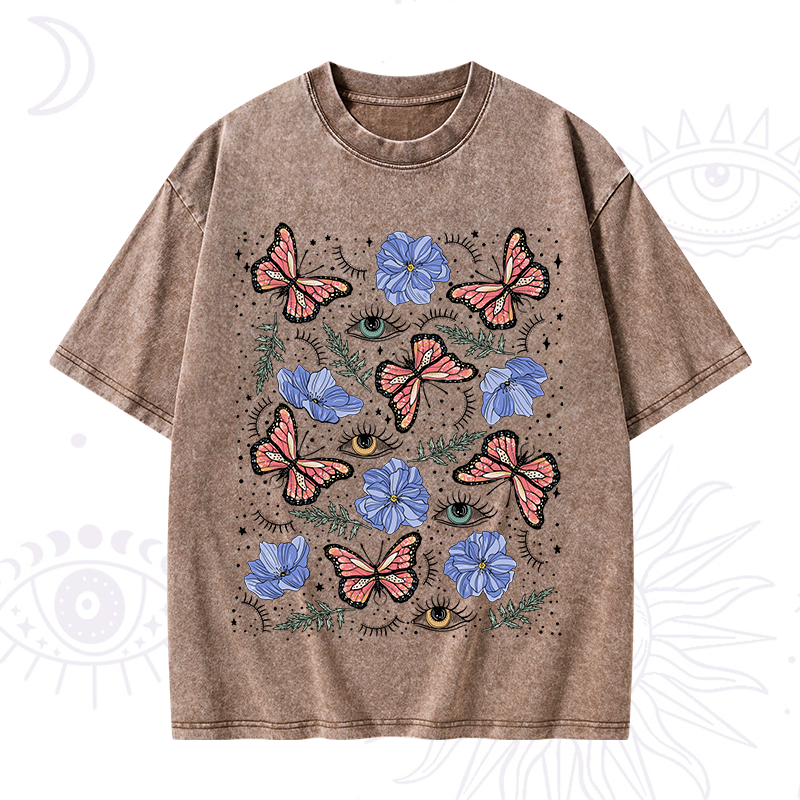 Butterfly Floral Washed T-Shirt