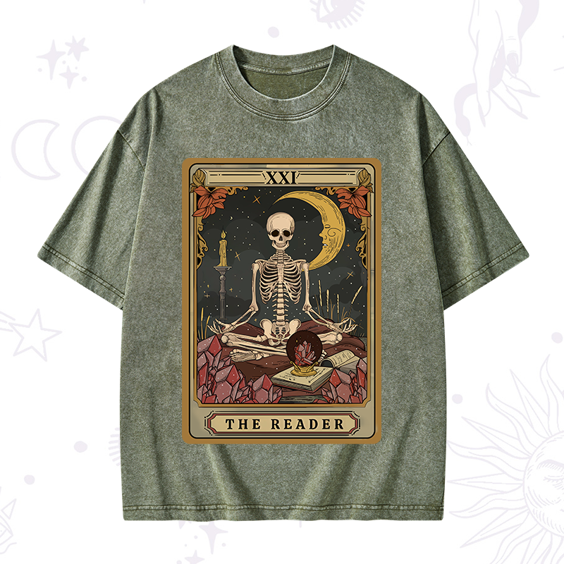 The Reader Tarot Washed T-Shirt