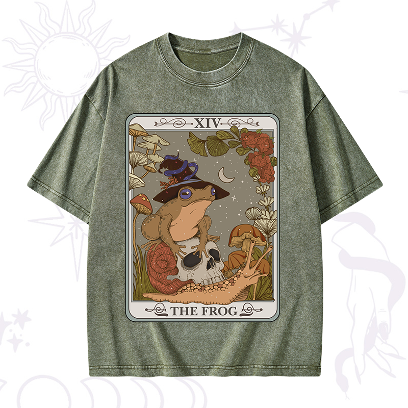 The Frog Tarot Washed T-Shirt