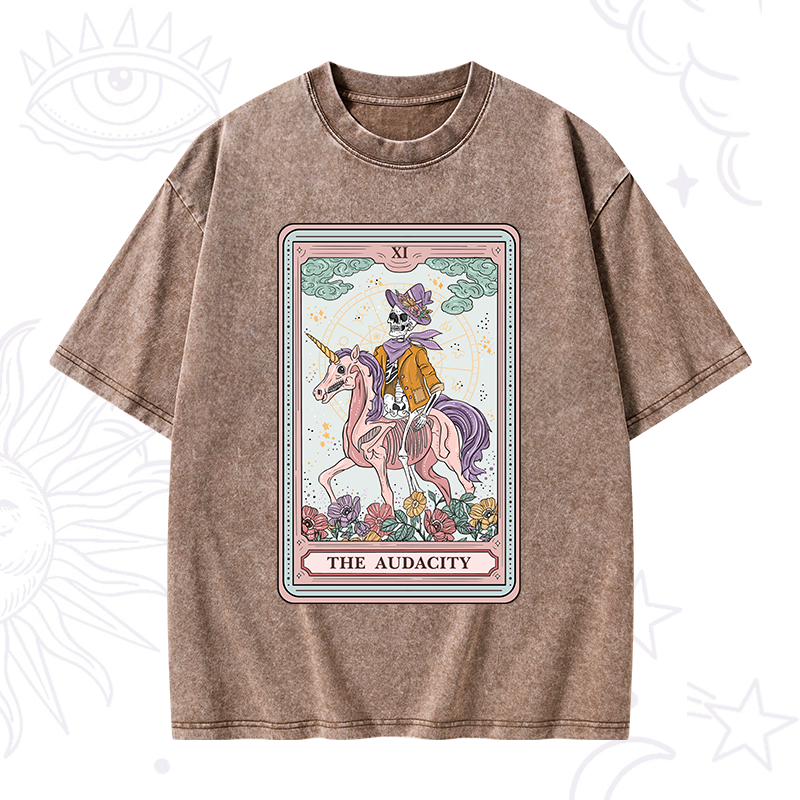 The Audacity Tarot Card Washed T-Shirt