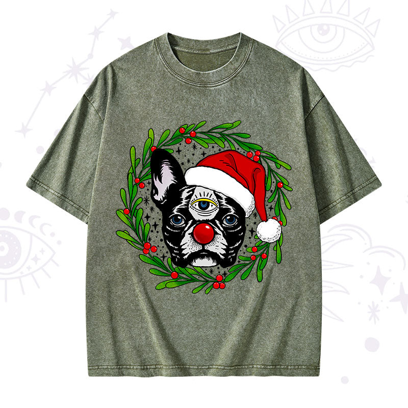 Christmas Celestial Canine Washed T-Shirt