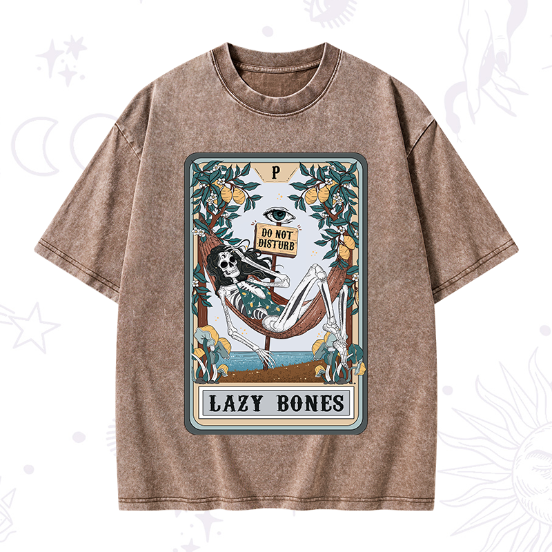 The Lazy Bones Tarot Washed T-Shirt