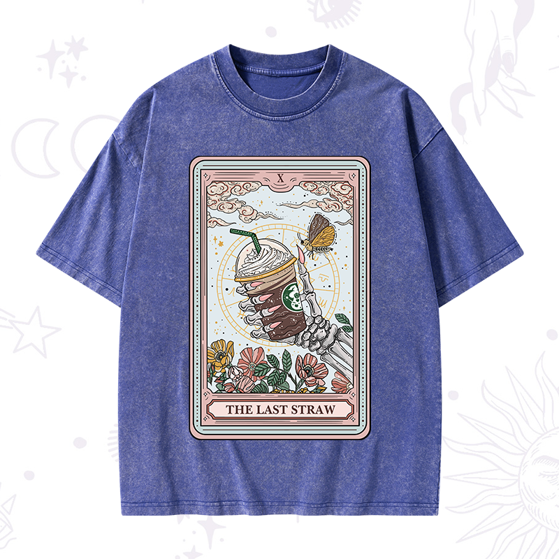 The Last Straw Tarot Washed T-Shirt