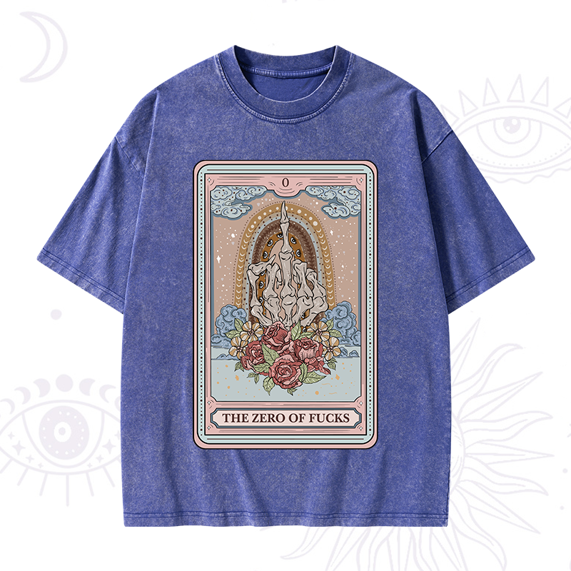 The Zero Of Fucks Tarot Washed T-Shirt