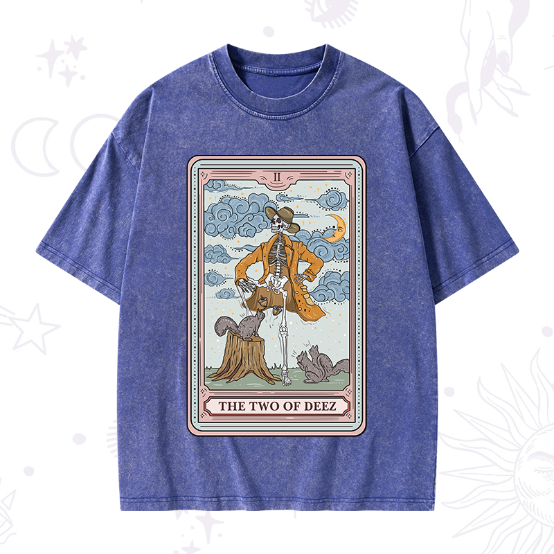 The Two Of Deez Tarot Washed T-Shirt