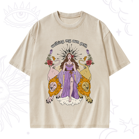 The Goddess Walking My Own Path Washed T-Shirt