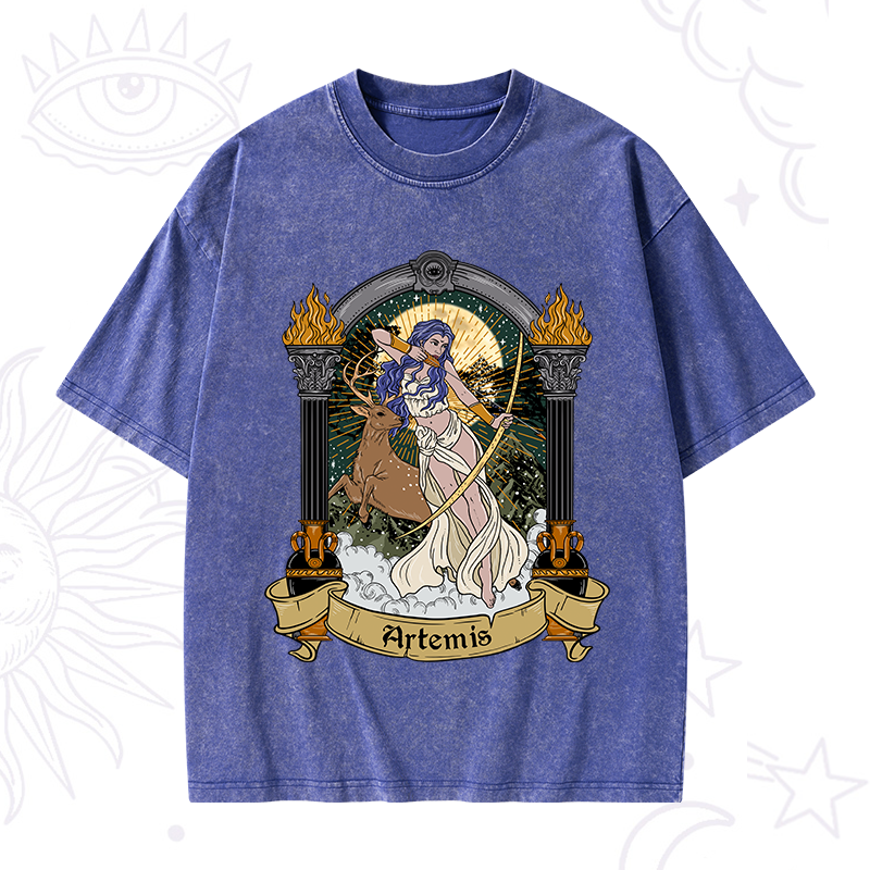 The Huntress Goddess Artemis Washed T-Shirt