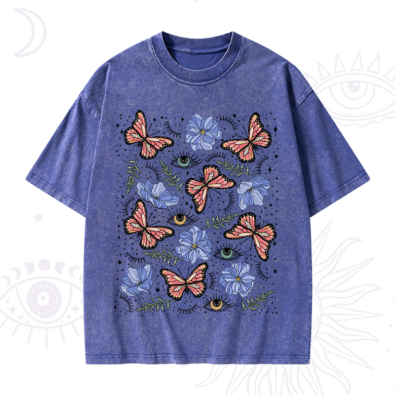 Butterfly Floral Washed T-Shirt