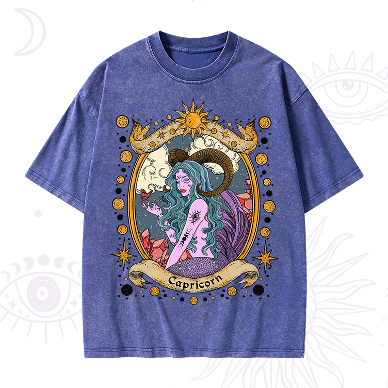 Capricorn Radiance Zodiac Washed T-Shirt