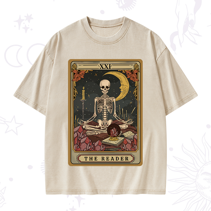 The Reader Tarot Washed T-Shirt