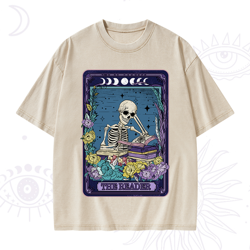 The Reader Tarot Card Washed T-Shirt