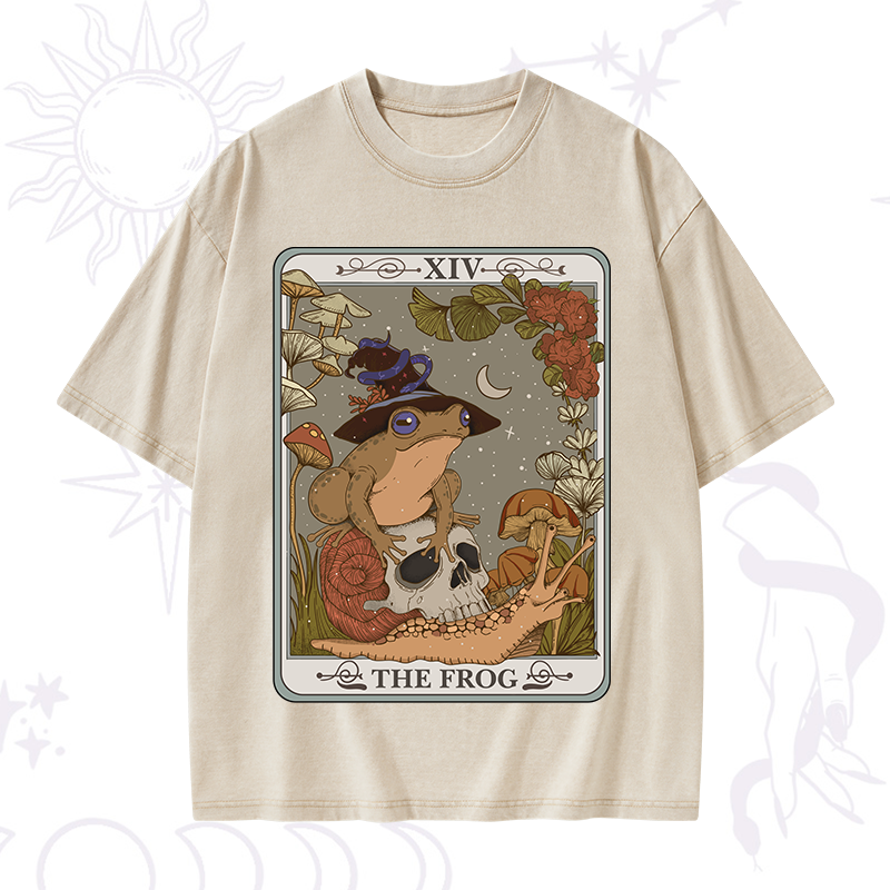 The Frog Tarot Washed T-Shirt