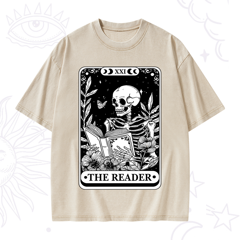 The Reader Tarot Card Washed T-Shirt