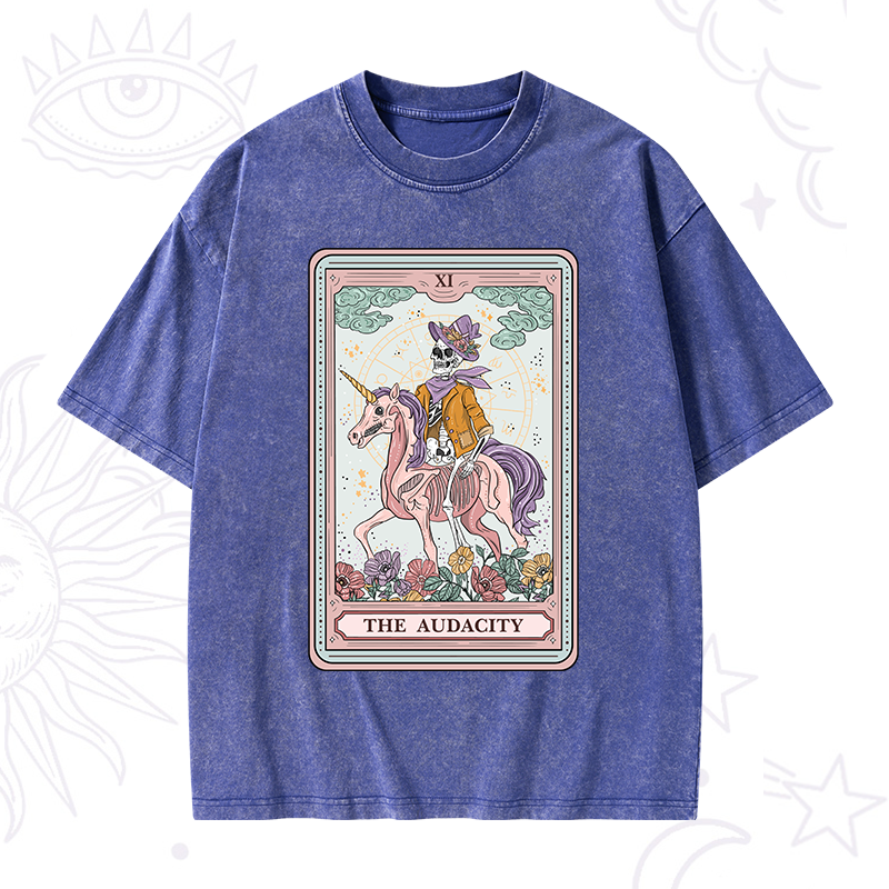 The Audacity Tarot Card Washed T-Shirt