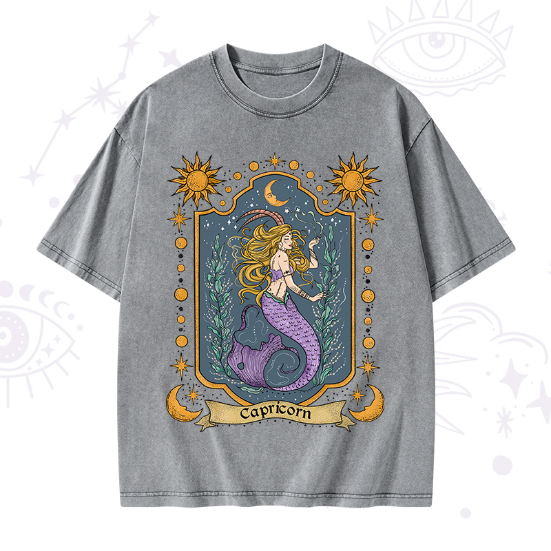 Capricorn Zodiac Washed T-Shirt