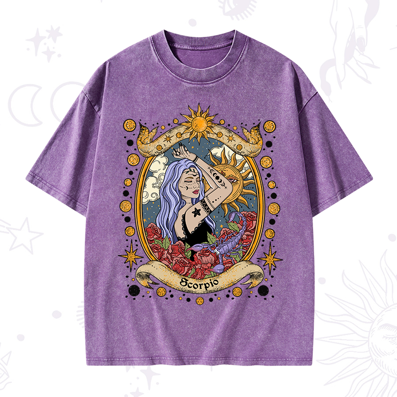 Scorpio Radiance Zodiac Washed T-Shirt