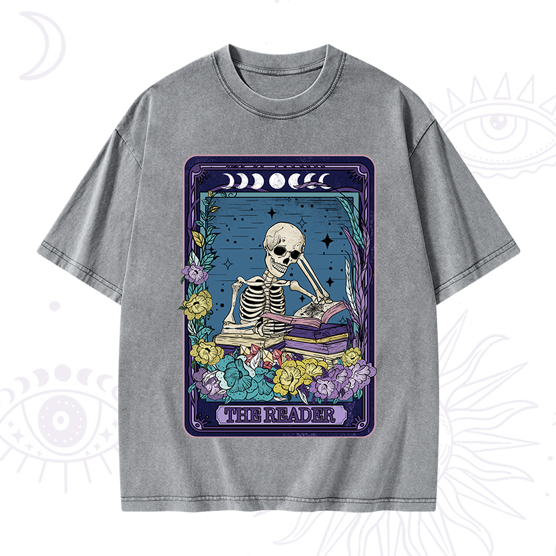 The Reader Tarot Card Washed T-Shirt