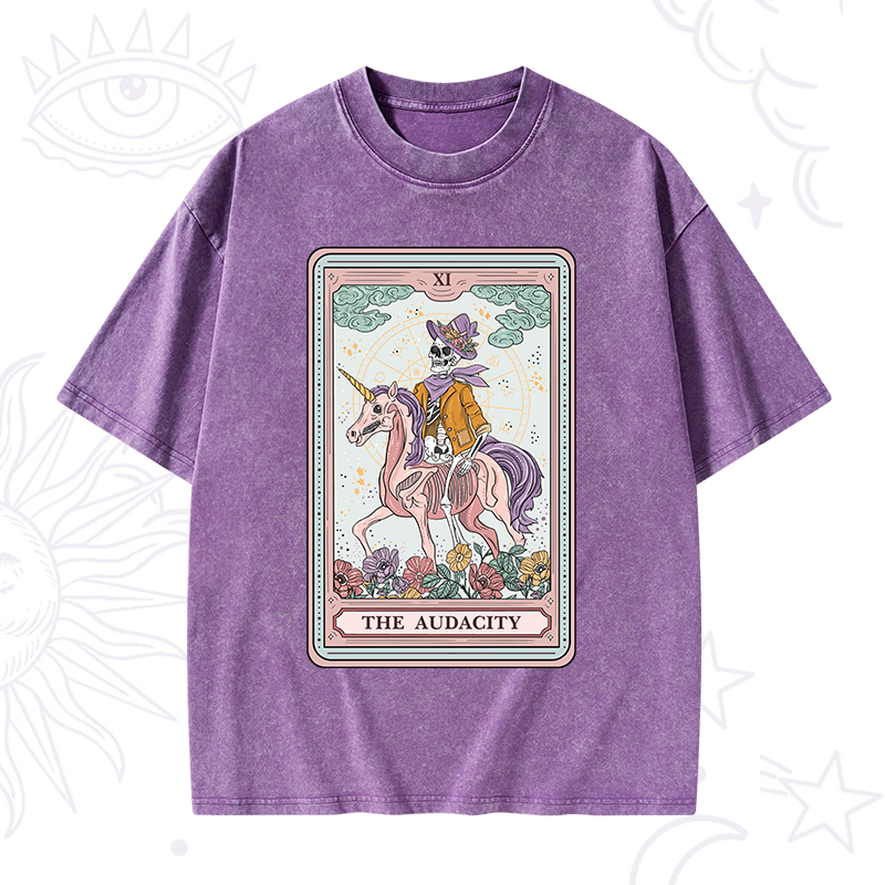 The Audacity Tarot Card Washed T-Shirt