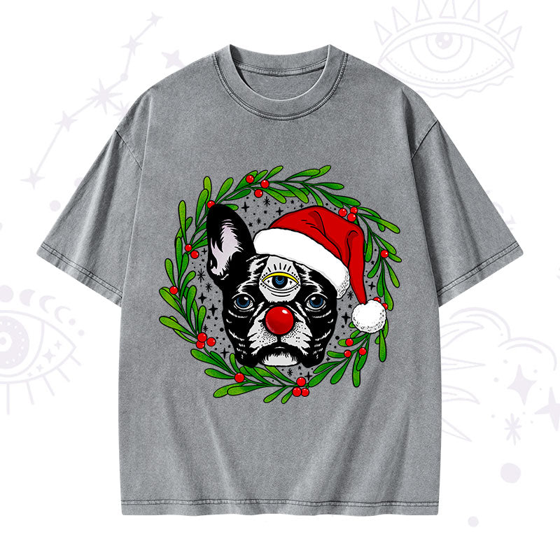 Christmas Celestial Canine Washed T-Shirt